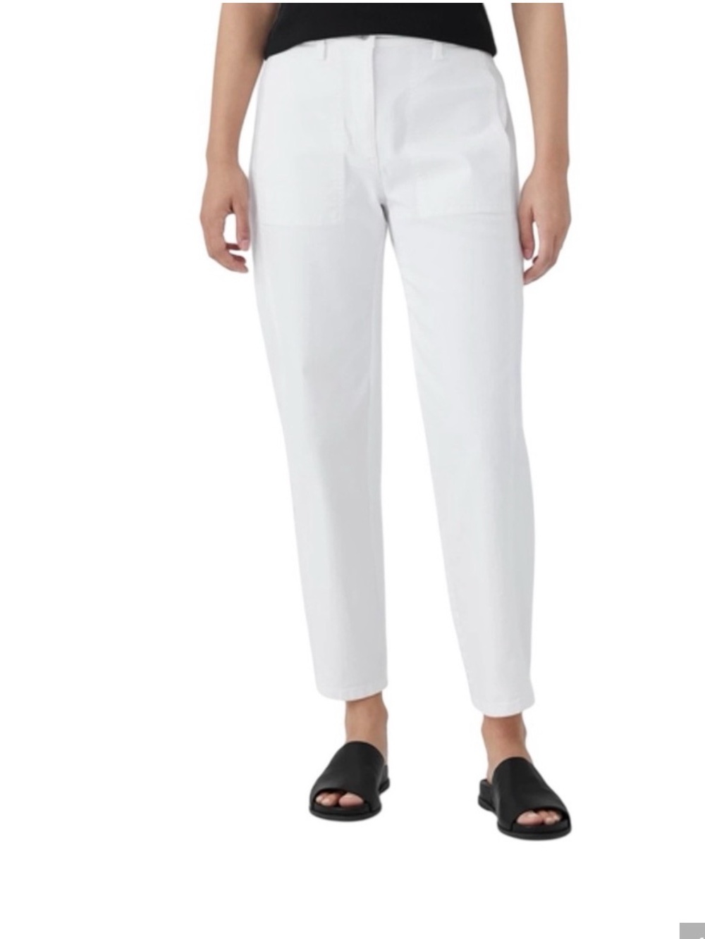Eileen Fisher Organic Cotton Lantern Ankle Length Jeans New Without Tags